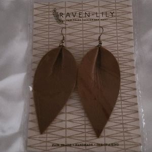 New leather dangle earrings